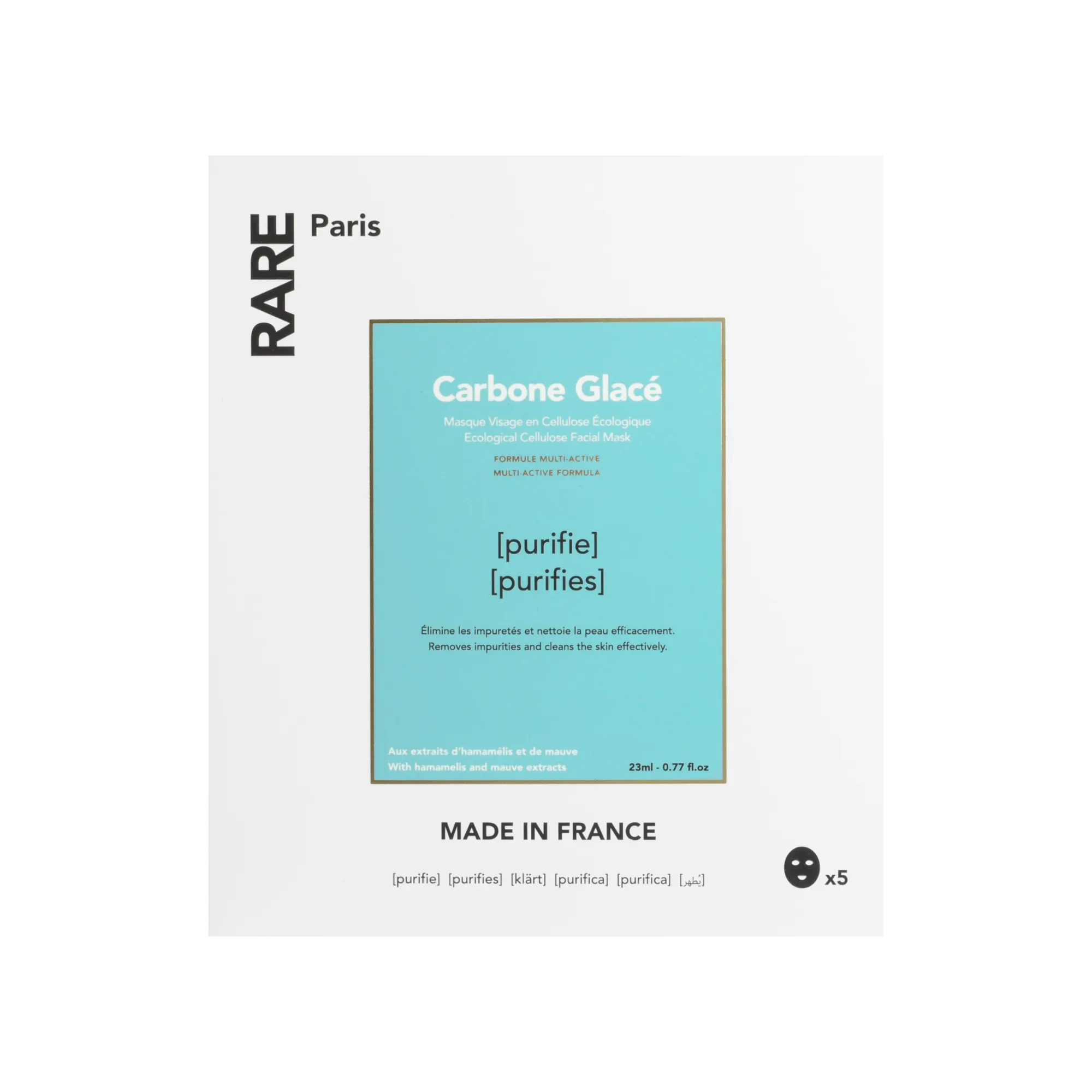 Тканевая маска Rare ParisCarbone Glacé 1шт