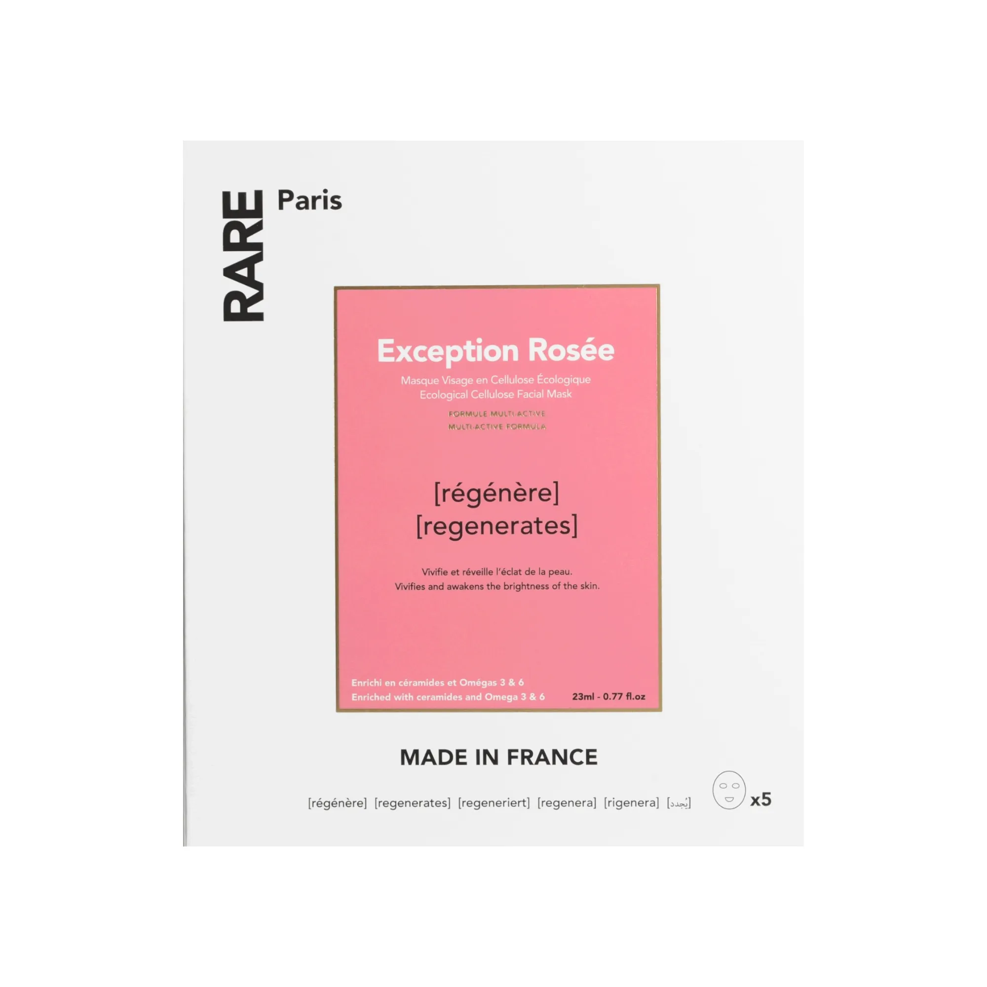Восстанавливающая тканевая маска для лица Rare ParisException Rosée 1шт