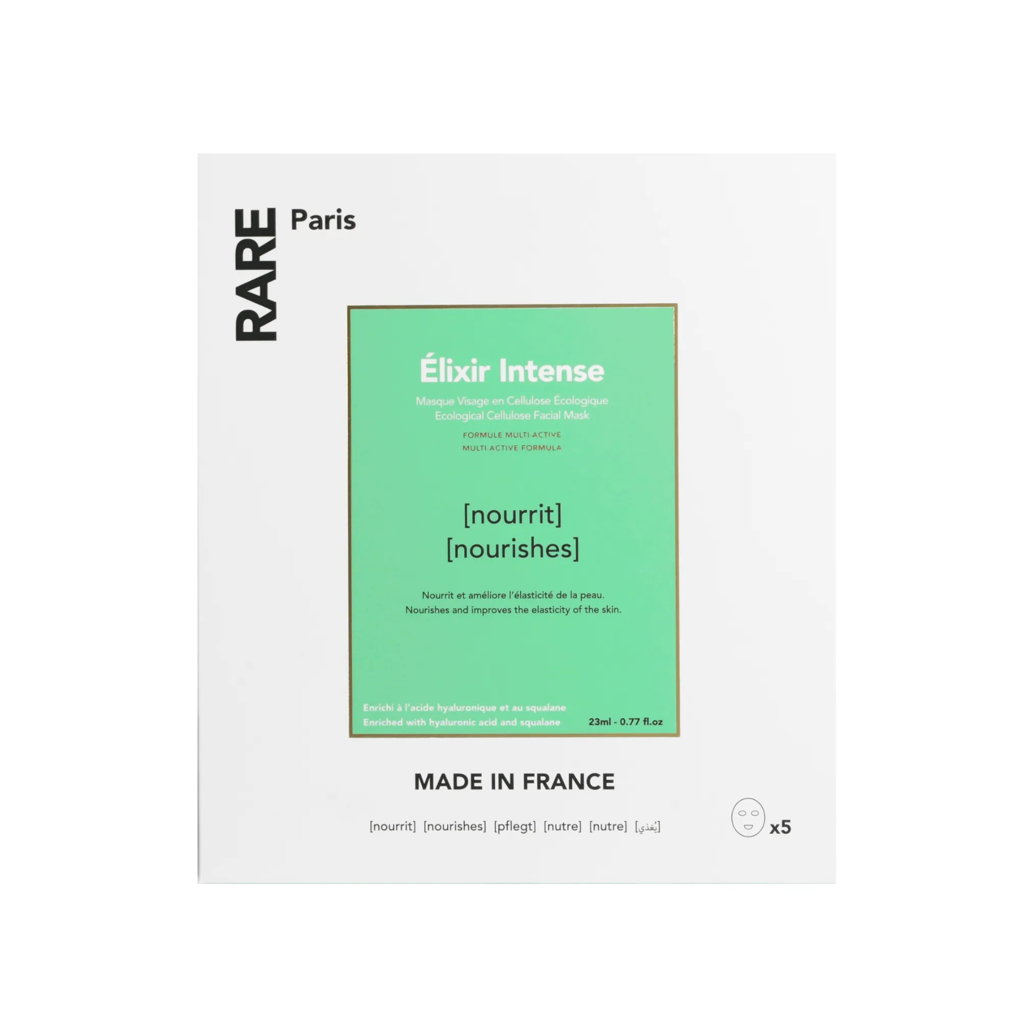 Питательная тканевая маска для лица Rare ParisÉlixir intense 1шт