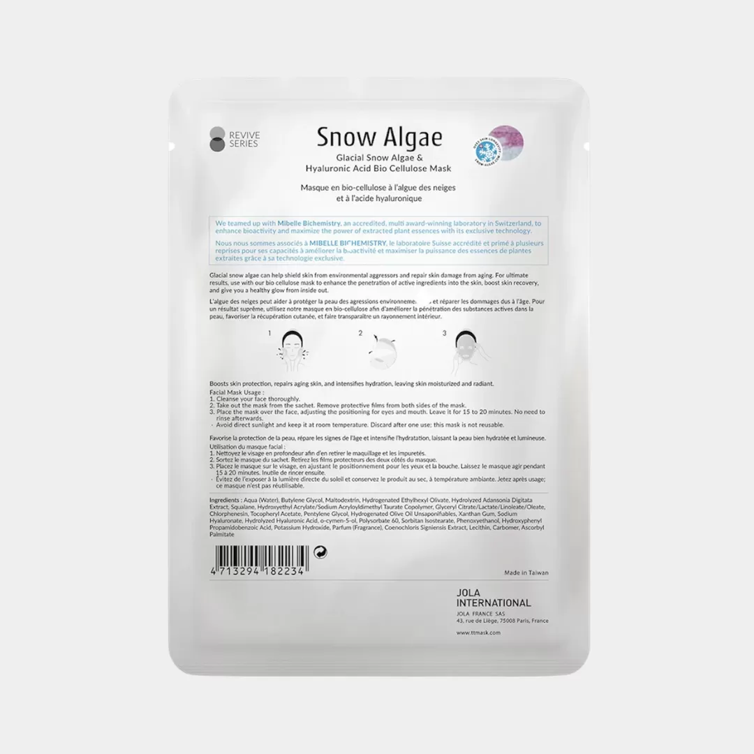 Маска для лица Glacial Snow Algae & Hyaluronic Acid Bio Cellulose Mask