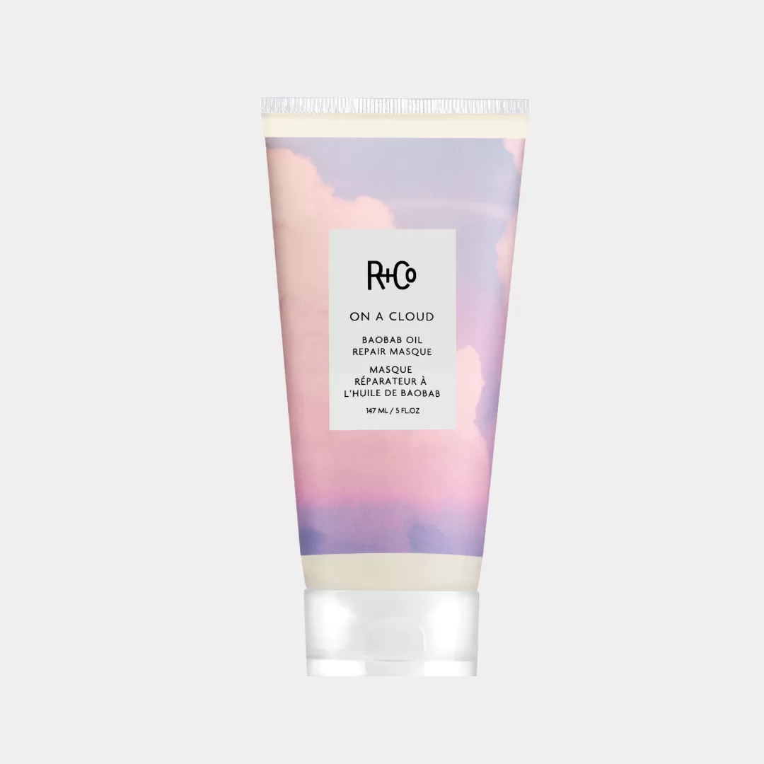 R+Co on a cloud baobab oil repair masque