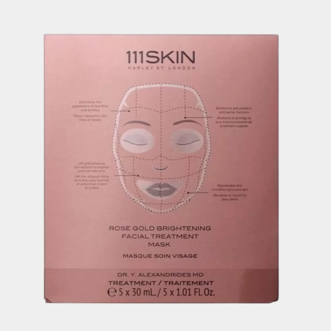 Маска для сияния кожи лица 111SKIN Rose Gold Brightening Facial Treatment Mask 5шт