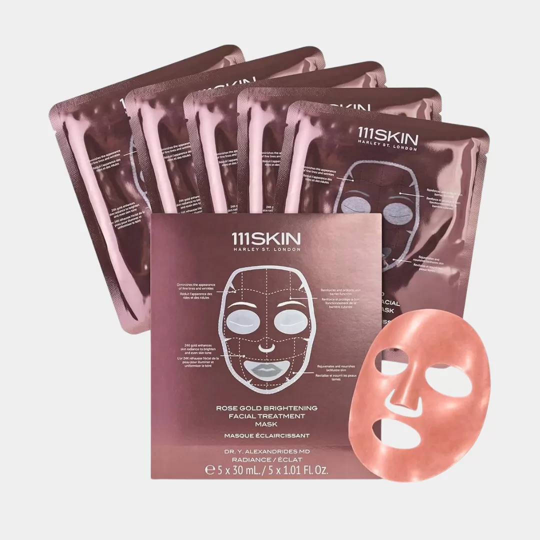 Маска для сияния кожи лица 111SKIN Rose Gold Brightening Facial Treatment Mask 5шт