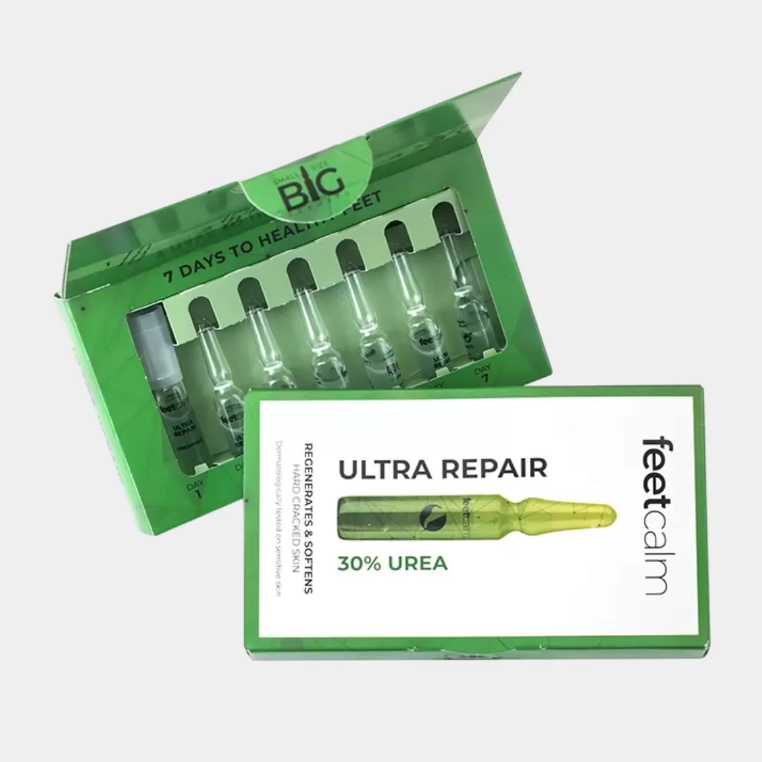 Набор концентратов против затвердевшей и потрескавшейся кожи стоп Feetcalm Ultra Repair Concentrat, 7 шт по 2 мл